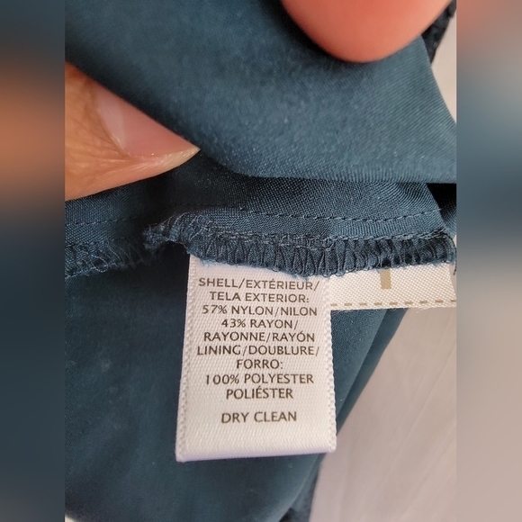 LOFT scoopneck sleevess ruffled lace dress - Picture 7 of 12